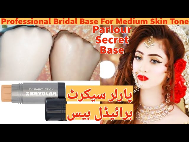 How To Make Flawless Bridal Base Using Kryolan TV Paint Stick For Asian Skin Tone|Parlor Secret Base class=