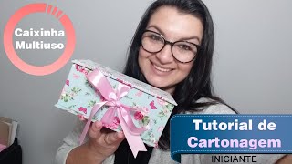 Tutorial de Cartonagem   Caixinha Multiuso