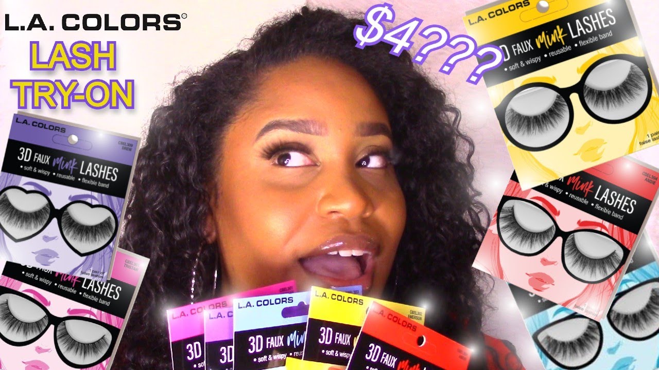 L.A. COLORS 3D FAUX MINK COLLECTION TRY ON HAUL l NelleDoingThings!