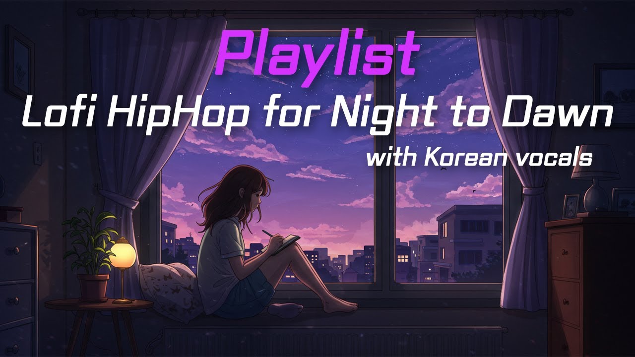 🎧 𝐏𝐥𝐚𝐲𝐥𝐢𝐬𝐭 / Korean Lofi HipHop for Night to Dawn — 16 Calm Ambient ...