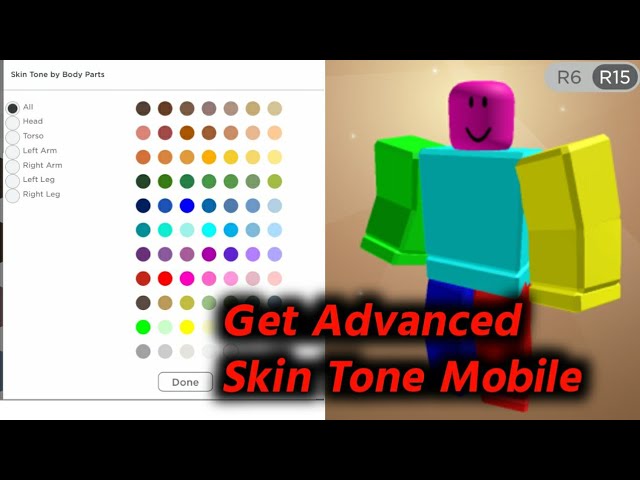 How To Get Advanced Skin Colors On Roblox 
