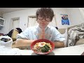 ウーバーイーツで韓国冷麺をひとりでジュルジュルするだけの動画