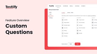 Custom questions | How to add custom question to your assessment