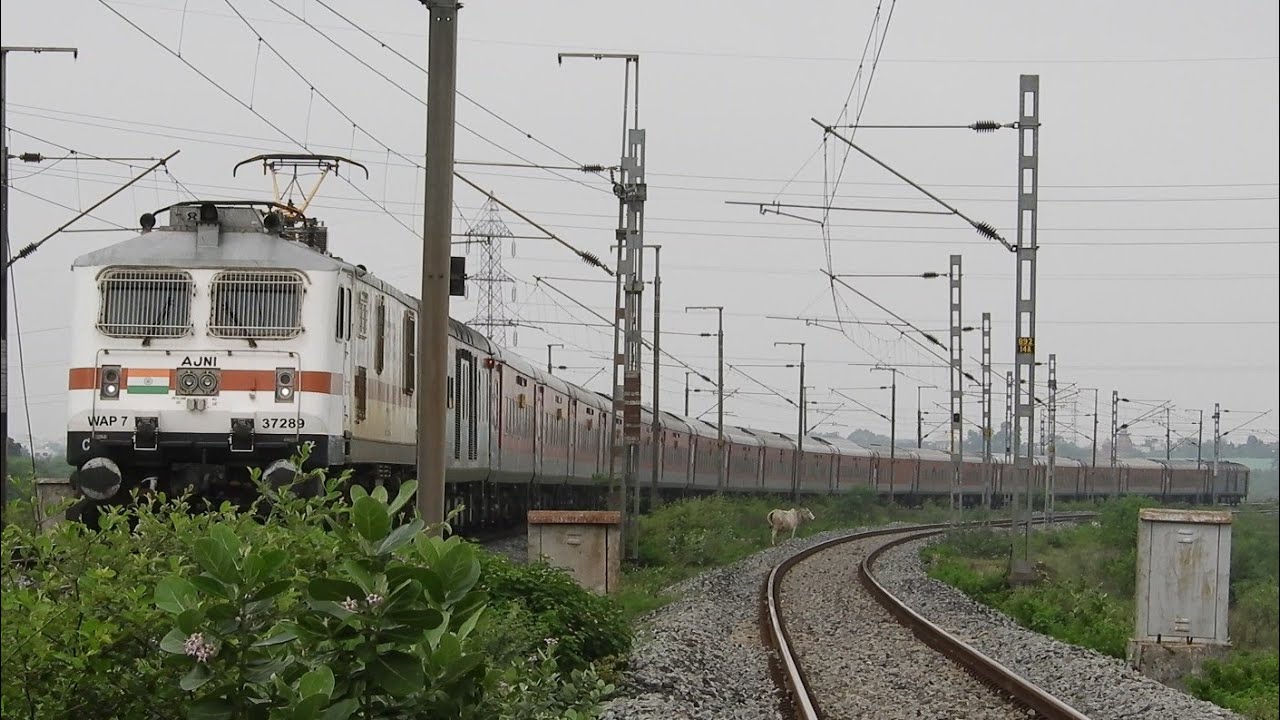 Ndls Bsp Rajdhani express negotiating big s curve towards Raipur in top ...