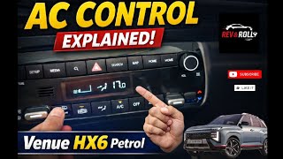 “Hyundai Venue HX6 Petrol | How to Use AC Control System”