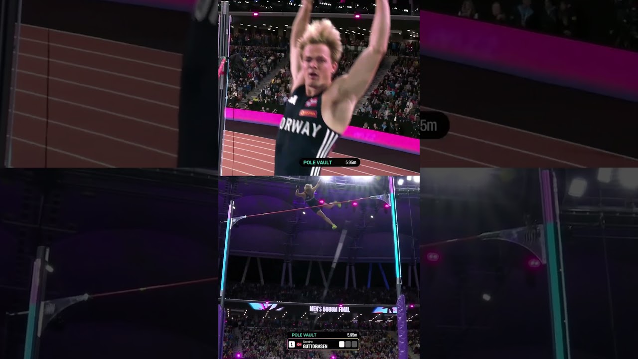 That 5.95m feeling has you breaking the fourth wall 👀 #WorldAthleticsUltimate