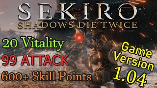 Sekiro Version 1.04 Cheat Engine Changes to Get Max Stats in 10 Minutes