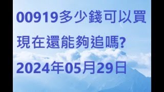 00919多少錢可以買現在還能夠追嗎?2024年05月29日00919持股1200張的投資人洪峯自從2023年8月28日買進00919持股起,至2024年5月29日止從未賣出過任何一張00919的持股