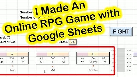 I Developed My Own Game (Online RPG with Google Spreadsheet)