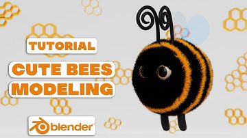 Cute Bee Character made in Blender - 3D Modeling Tutorial For Beginners