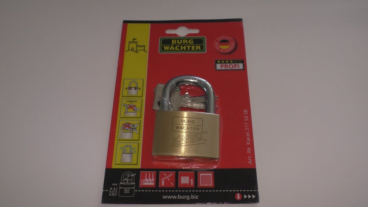 Einsteckschloss picken/öffnen Burg-Wächter Schlüssellochsperre knacken/Lock  Picking/Pick-Set 