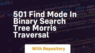 501 find mode in binary search tree morris traversal
