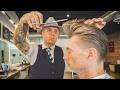 Igor S Entertaining Unforgettable Traditional Barbering Experience Classic Ducktail Haircut