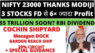 Nifty 23000 Thanks Modijipsu Share Newsgarden Reach Share Latest News Cochin Share News Rvnl News