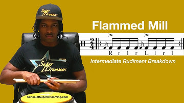 INTERMEDIATE FOR DRUMMERS | Flammed Mill Rudiment Breakdown