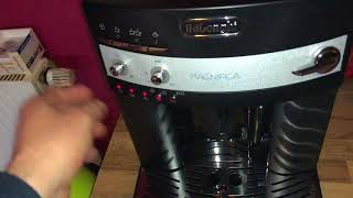 Einstellung der Auto-Abschaltung De'Longhi Magnifica ESAM Kaffeevollautomat Bedienung Anleitung