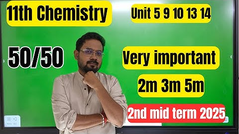 11th Chemistry | very important 2m 3m 5m| Confirm 50/50-2nd mid term 2025