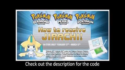 Action Replay Code: Gamestop Jirachi - Pt/HG/SS