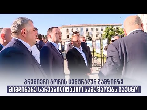 პრემიერი გორის ცენტრალურ გამზირზე მიმდინარე სარეაბილიტაციო სამუშაოებს გაეცნო