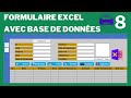 formulaire Excel avec base de données |  formulaire d'inscription avec  Excel