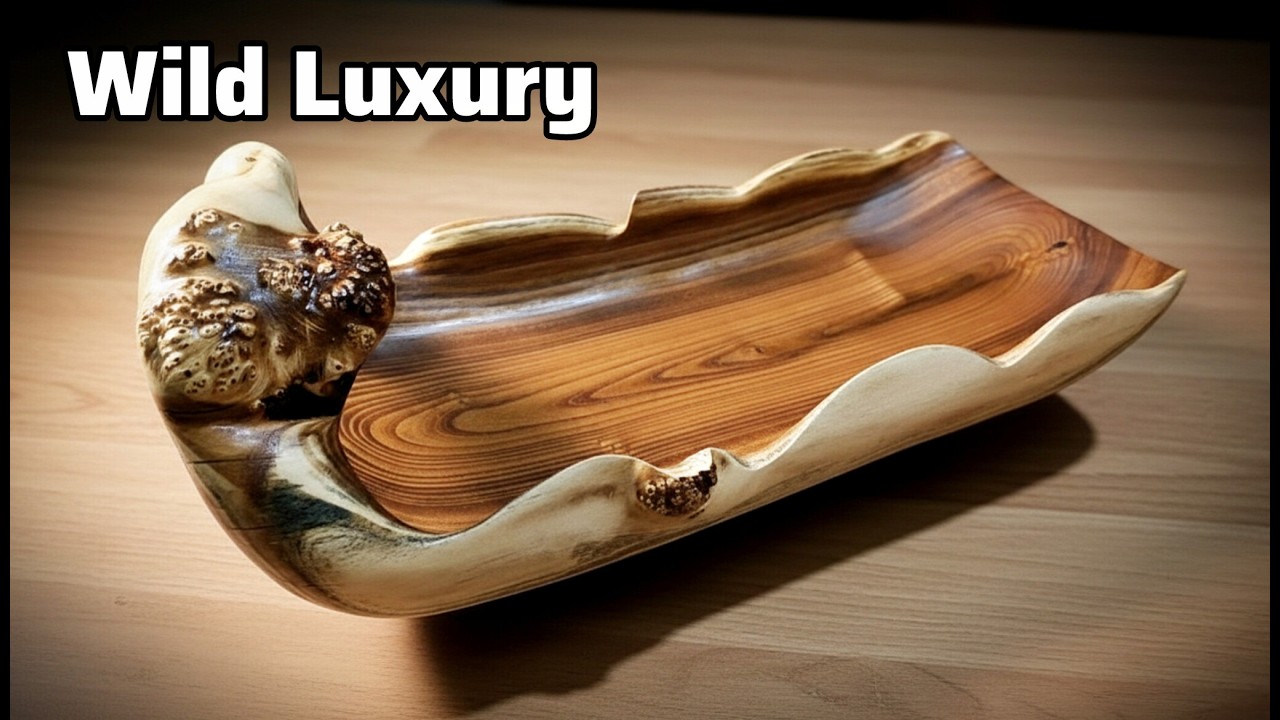 Hand-Carving a Luxury Bowl from a Wild Log | Unreal Wood Grain