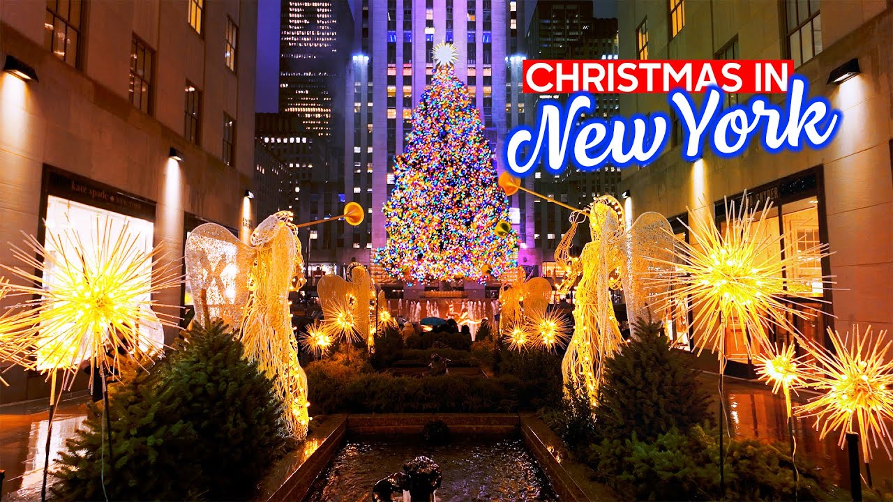 New York, Amerika Serikat | christmas | Tur Jalan Kaki 4K