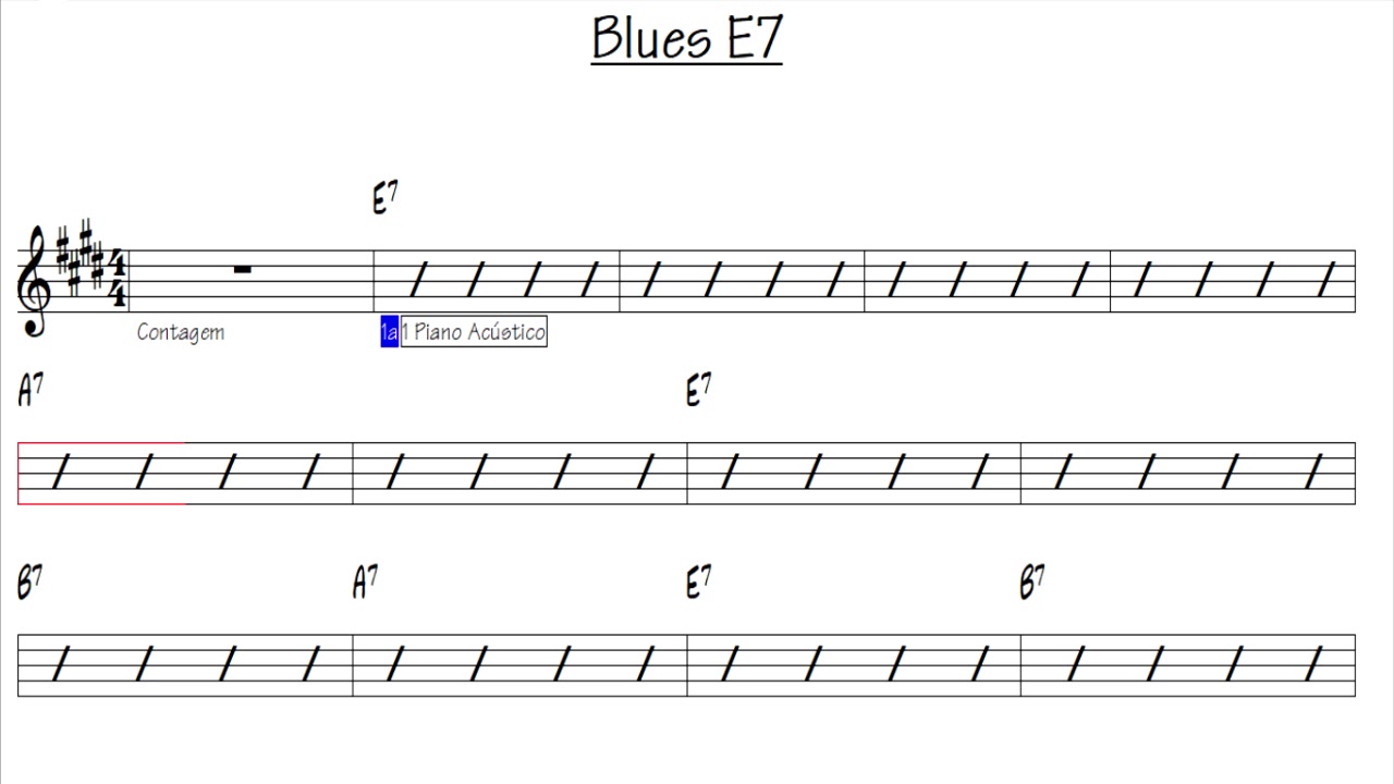 Backing Track Blues E7 - YouTube