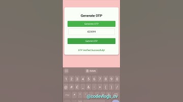 Generate OTP validation using html css and javascript #html #css #js #coding #otp #trending #shorts