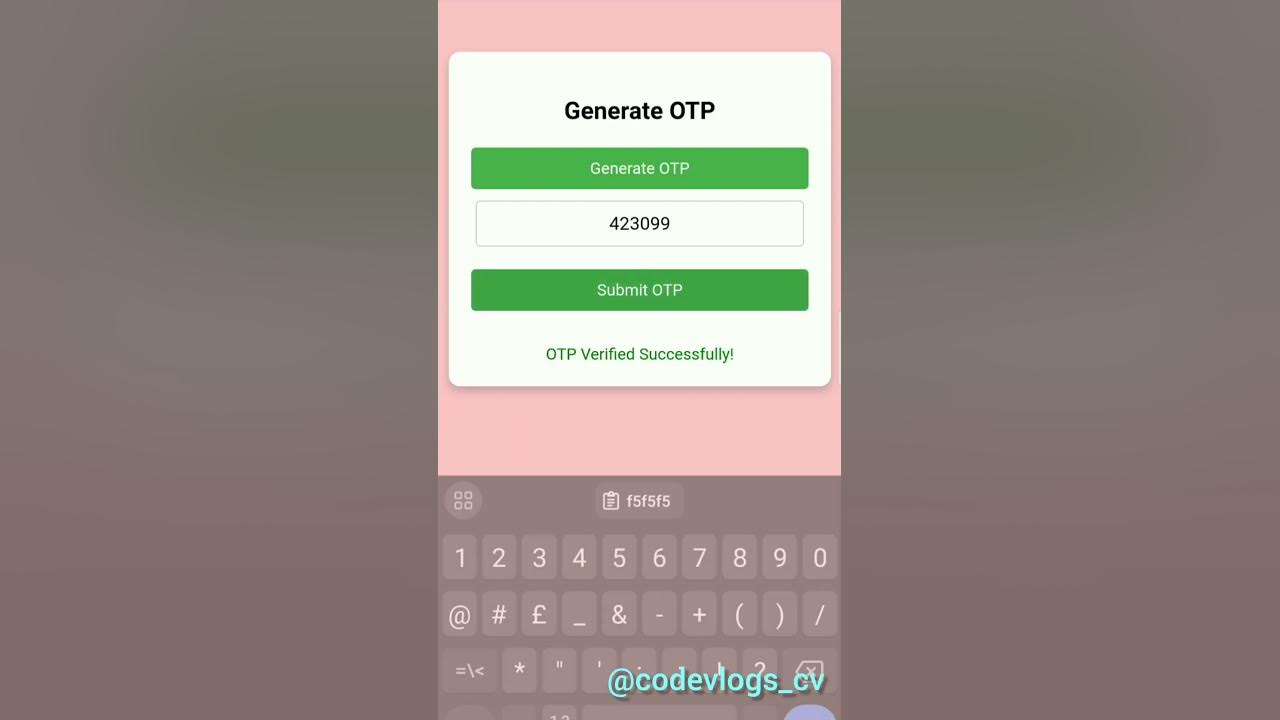 Generate OTP validation using html css and javascript #html #css #js # ...