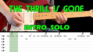 THE THRILL IS GONE - Guitar lesson - Intro solo with tabs (fast & slow) - B.B. King Resimi