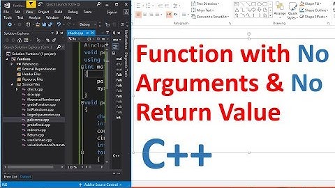 Function with No Arguments and No Return Value - C++  Programming