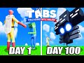 I Survived 100 DAYS as ONE PUNCH MAN and IRON MAN in TABS!