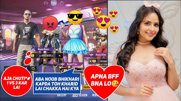 😍Random Conqueror Cute Girl Call me noob...1v3 challenge-Samsung,A3,A5,A6,A7,J2,J5,J7,S5,S6,S7,A10