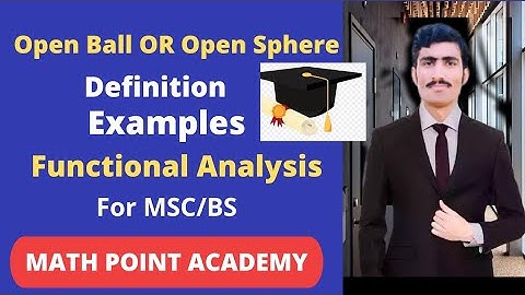 Open Ball OR Open Sphere In Metric Space | Examples| Functional Analysis|Lect#4By MATH POINT ACADEMY