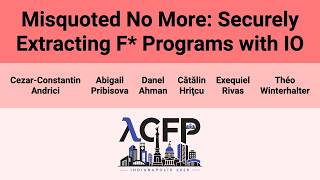 [ICFP'26] Misquoted No More: Securely Extracting F* Programs with IO