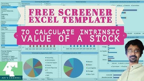 Free Screener Excel template to calculate Intrinsic Value of a stock