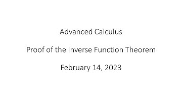 Advanced Calculus - Proof of the Inverse Function Theorem
