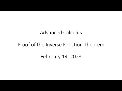 Advanced Calculus -
