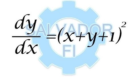 Cambio de Variable en Ecuación Diferencial por Separación de Variables - Salvador FI