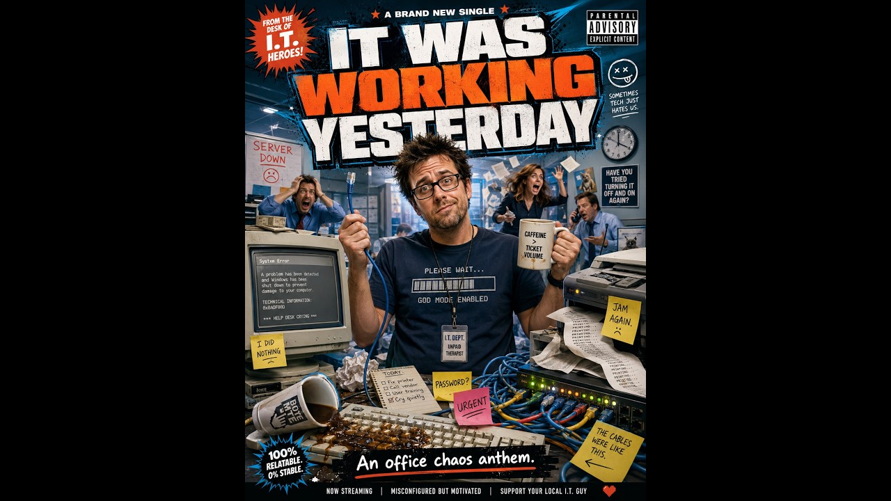 Watch It Was Working Yesterday | Office IT Comedy Pop-Rock Song on YouTube Watch It Was Working Yesterday | Office IT Comedy Pop-Rock Song on YouTube