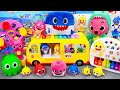 96 Minutes Satisfying with Baby Shark School Bus Toys Playset Collection Unboxing Toys (ASMR)