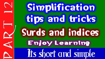 Problems on Simplification | Surds And Indices | tips and tricks | SBI PO | IBPS