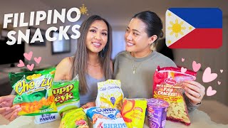 My gf tries FILIPINO snacks for the 1st time… and she was SHOOK! 🇵🇭😳