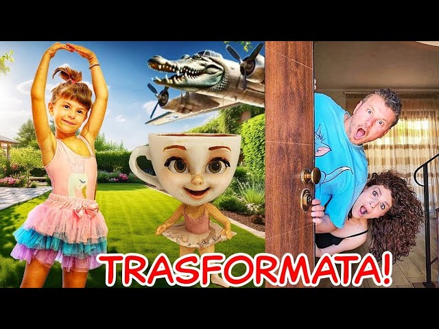 AURORA SI TRASFORMA IN BALLERINA CAPPUCCINA E SCAPPA CON BOMBARDINO CROCODILO #capitandadeaurora