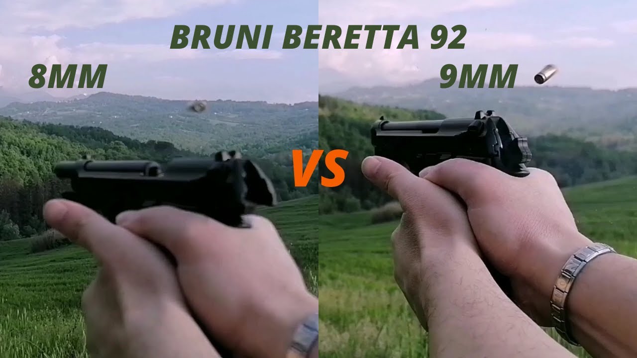 Bruni Beretta 92 cal. 9mm Vs 8mm, Pistola a salve