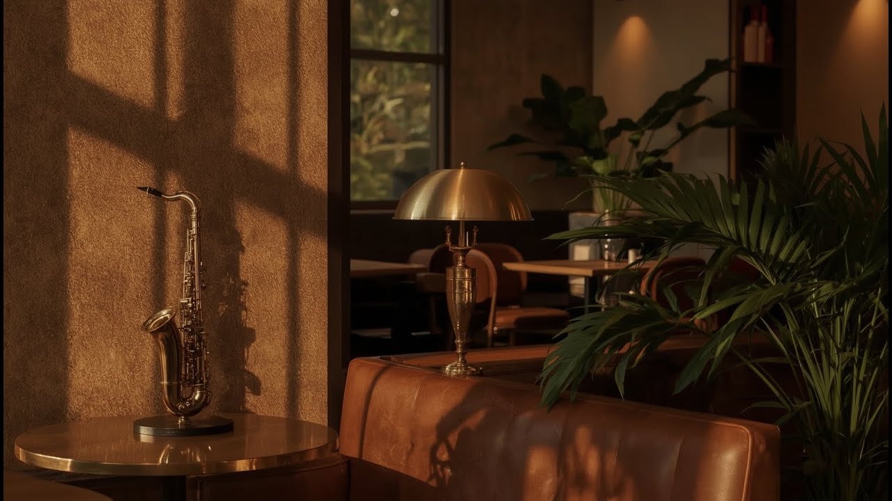 Gentle Funky Jazz with Sax in an Elegant Café | Smooth Study Background