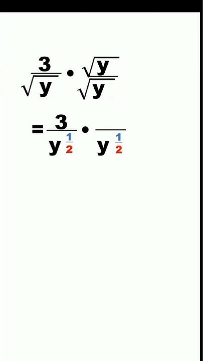 How to Rationalize the Denominator (square root) - YouTube
