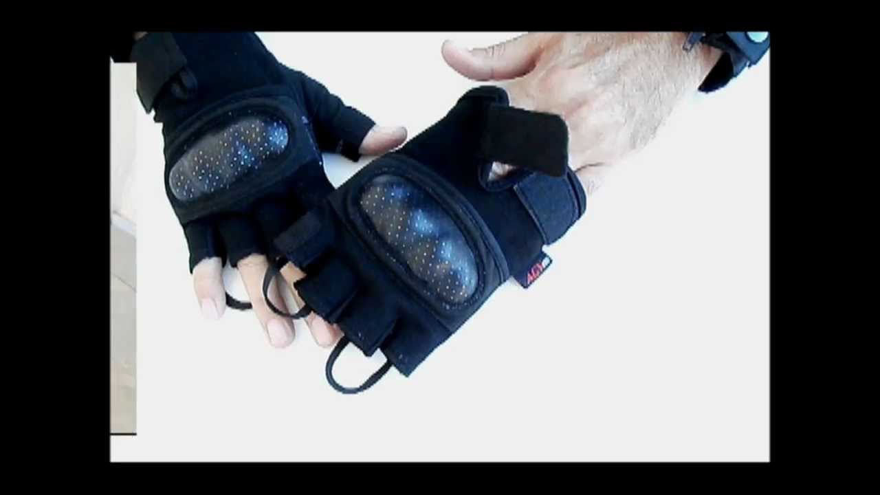 Γάντια μηχανής με κομμένα δάχτυλα AGVpro City - YouTube