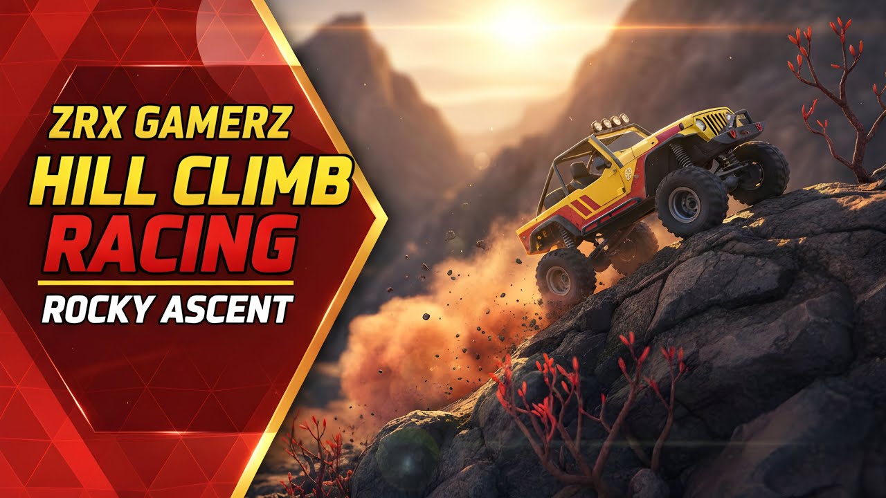 "LIVE! ZRX GAMERZ: Hill Climb Racing - Conquering Rocky Ascent with the Jeep!"