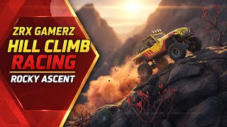 "LIVE! ZRX GAMERZ: Hill Climb Racing - Conquering Rocky Ascent with the Jeep!" screenshot 1